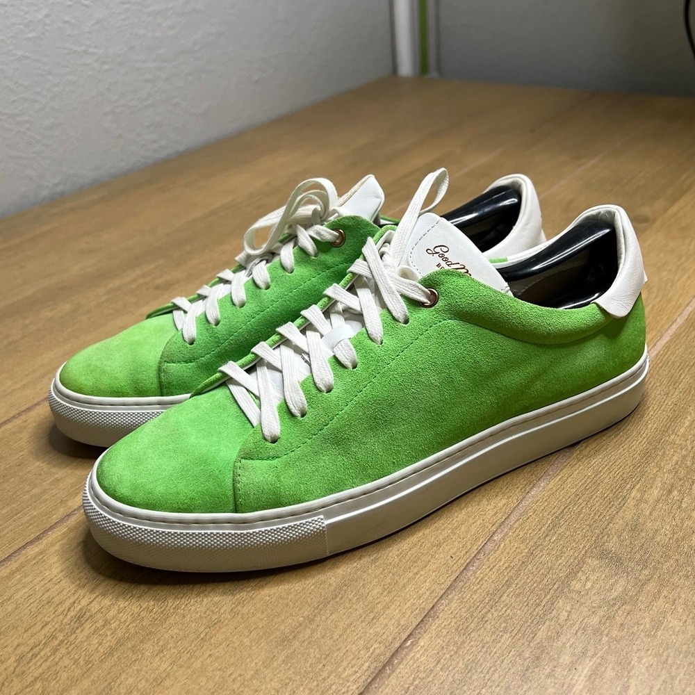 Good Man Brand Edge Sneaker Mens 9 Green Suede Made in Italy‎ Low Top Luxury